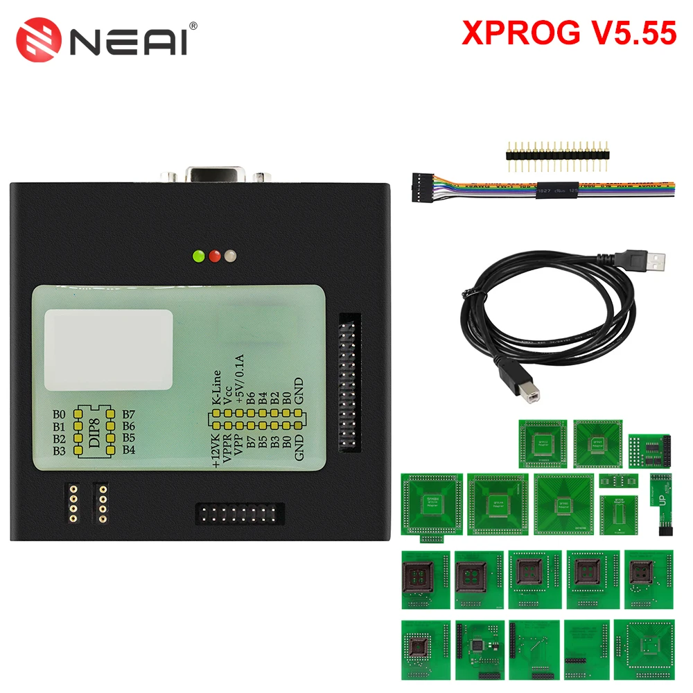 programador-de-ecu-xprog-555-box-autorizacion-v555-x-prog-m-caja-metalica-herramienta-de-programacion-de-chips-de-ecu-para-automoviles-con-adaptador-completo