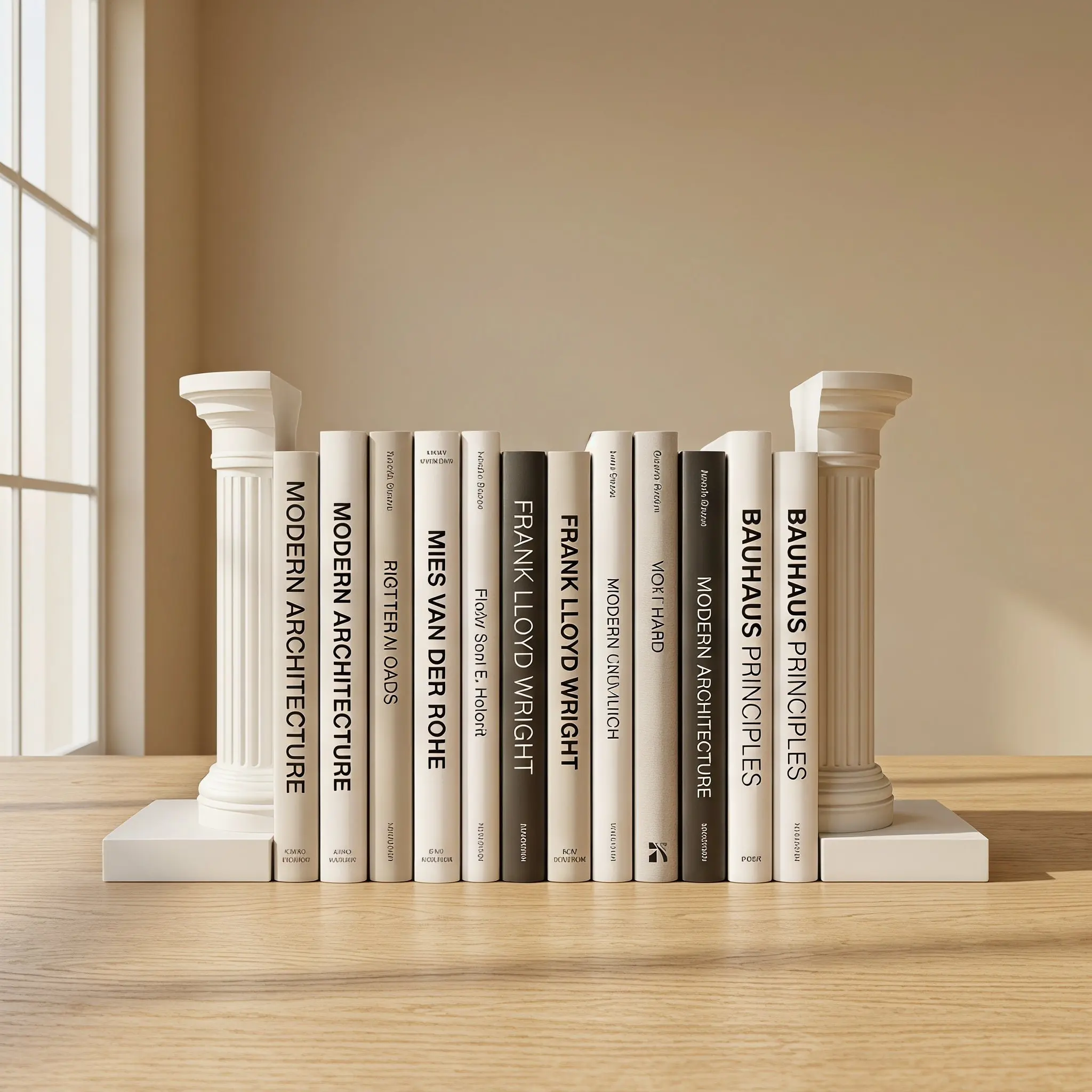 2pcs Roman Column Book Ends Vintage Decorative Bookends for Shelves Aesthetic Greek Book Stoppers Stand Organizer for Office