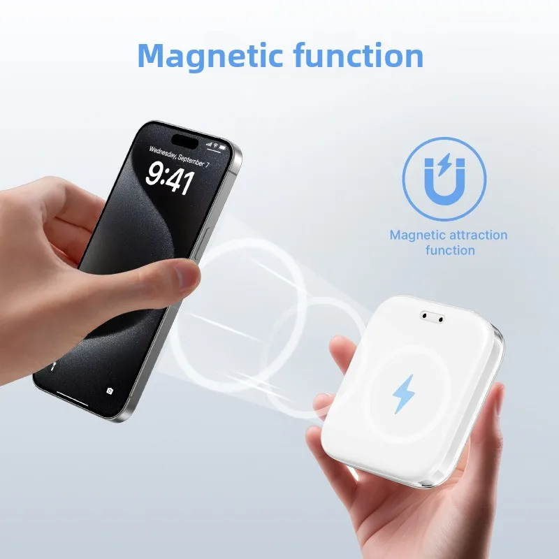 New 5000mAh Ultra-thin Magnetic Wireless Power Bank - 22.5W Wireless Fast Charging ,for IPhone 16/15/14/12 Series