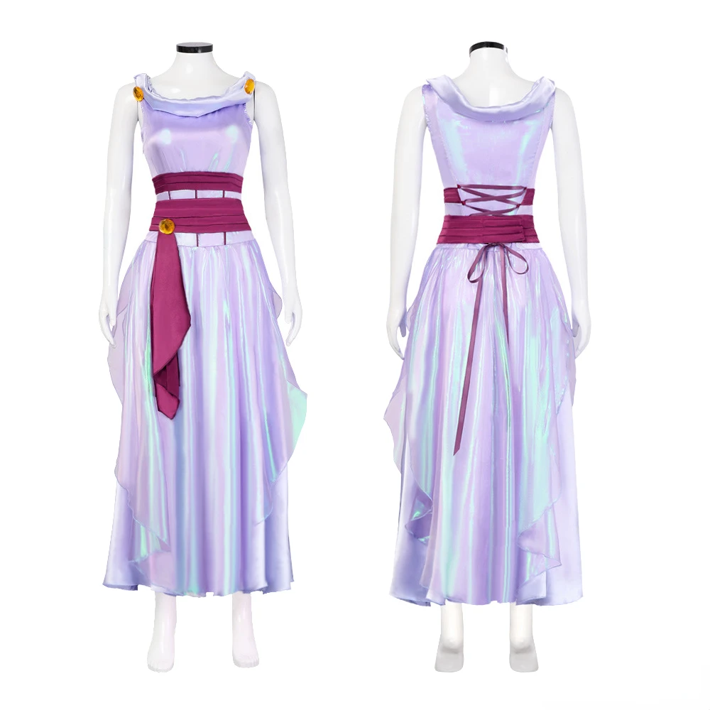 Movie Princess Megara Meg Cosplay Costume Adult Women Princess Dress Uniform Full Set Accessories Suits Halloween Party Outfits