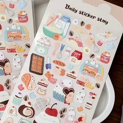 Korean Import Original BONITO Hamster Bakery Cake Desserts Stickers Scrapbooking Diy Journal Diary Cute Stationery Sticker Gift
