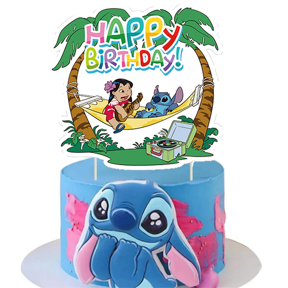 Cake Topper Party Decorations Lilo & Stitch Theme Birthday Party Supplies Stitch Paper Tableware Baby Shower Party Supplies Gift