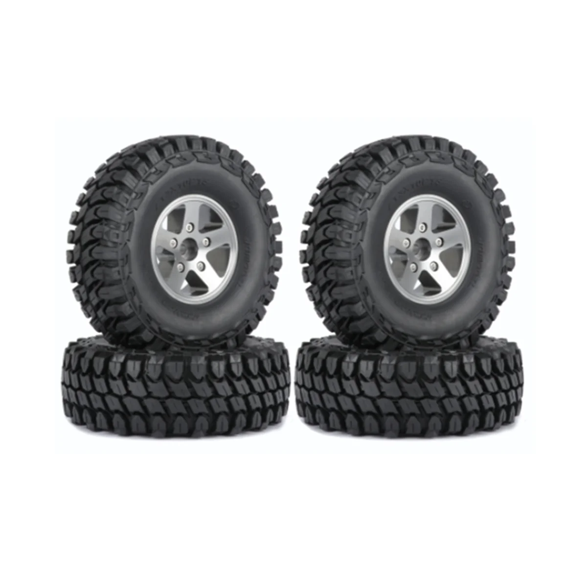 

4Pcs 110mm Metal 1.9 Beadlock Wheel Rim Rubber Tire Set for 1/10 RC Crawler Car Axial SCX10 TRX4 D90 Redcat,3