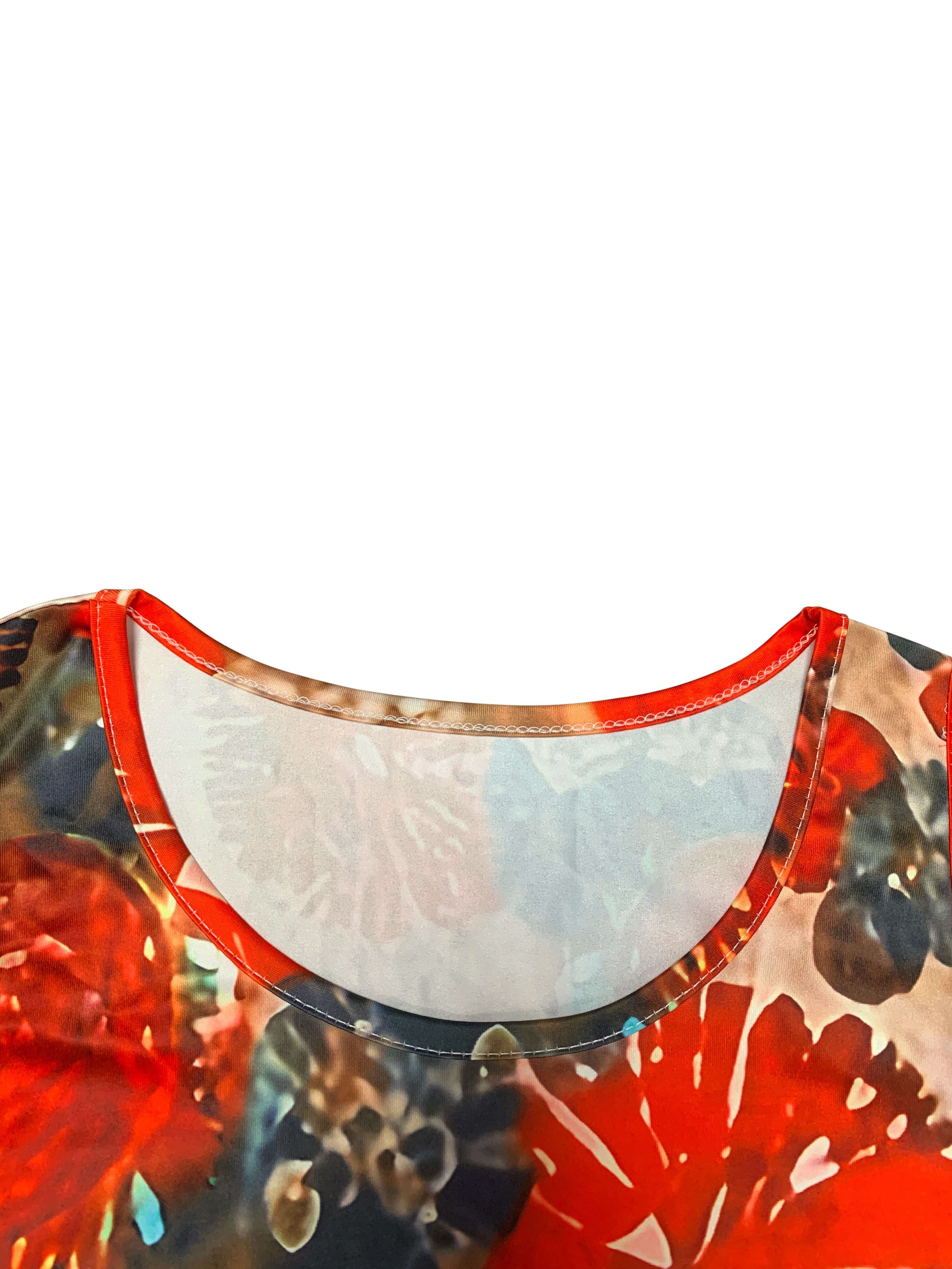 Vestido midi sin mangas con estampado floral para mujer, estampado de flores rojas atrevidas, traje informal de verano y fiesta
