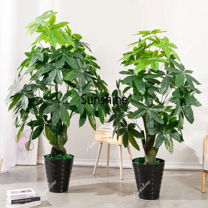 Artificial plant potted plant bionic fortune tree floor fake flower interior decoration ornament