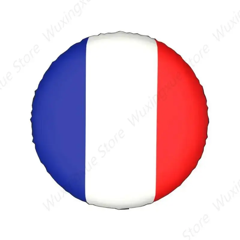 French Flag Spare Tire Cover Fit for Jeep Honda Patriotic SUV RV Trailer Car Wheel Protectors Accessories 14