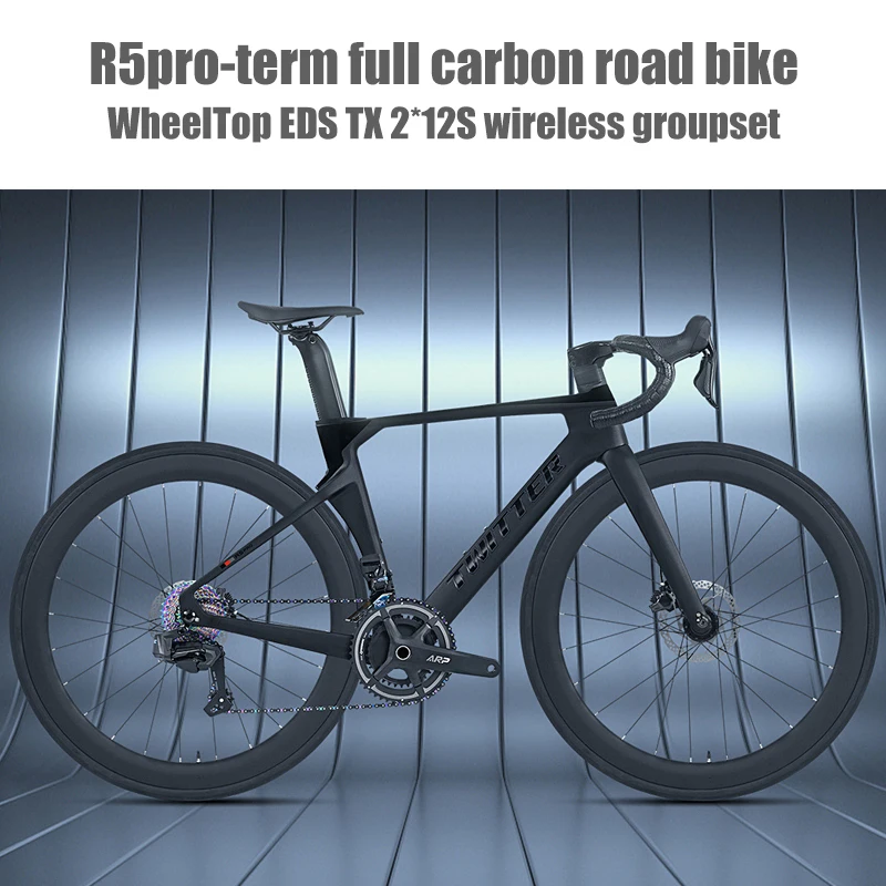 

Twitter R5pro Electronic Shifting Carbon Road Bikes Wheeltop EDS 24S Wireless Adult Men's Racing Bicycle With Hydraulic Brake