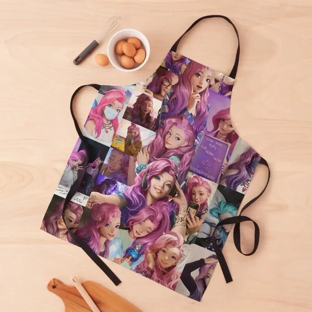 

seraphine Apron Chef Uniform Woman cleanings Kitchen New 2022 Year Women's Home Clothes Apron