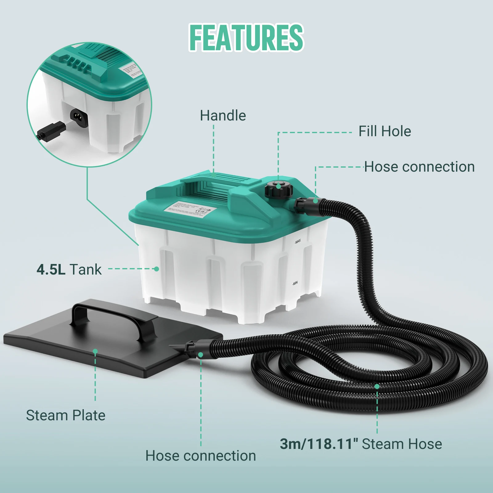 2300W 4.5L Alat Pengupas Wallp - Power Tools Wallpaper ulasan dan harga