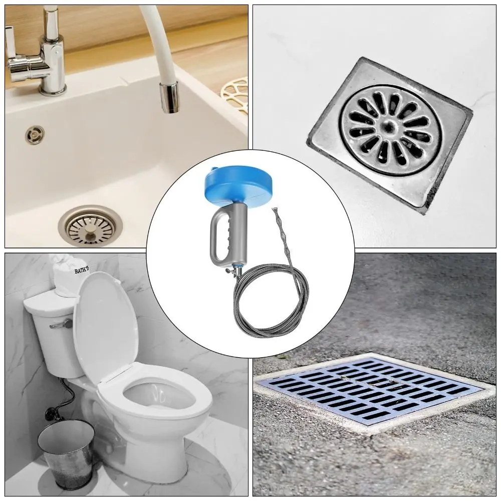 

Ручной плунжер для канализационных труб, драга 3/4/5/7 метров, выдвижной инструмент для удаления засорения, профессиональный прочный разблокирующий слив для унитаза