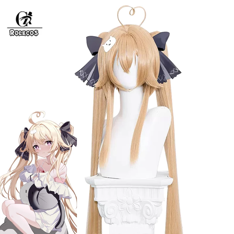 

NSPSTT Azur Lane Attilio Regolo Cosplay Wigs Attilio Regolo 110cm Women Long Straight Blonde Halloween Party Wig Synthetic Hair