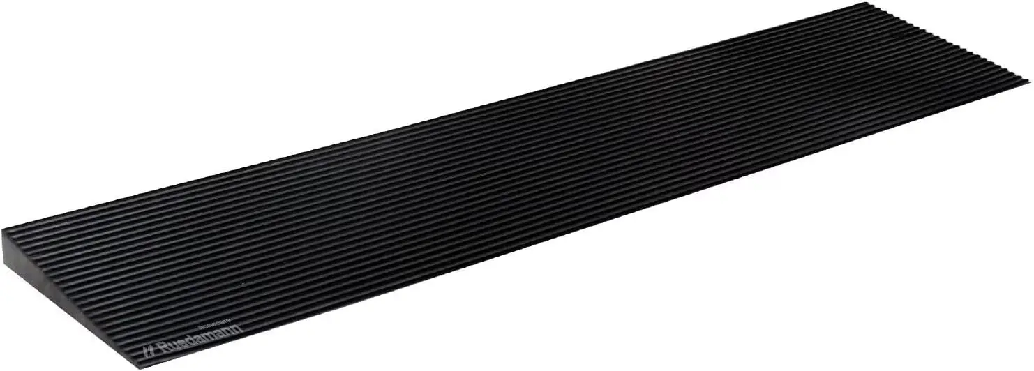 

1" Rise Threshold Ramp,1500 LBS Capacity, 35.4" Wide Natural Rubber Power Wheelchair Ramp Scooter, Rubber Threshold Ramp