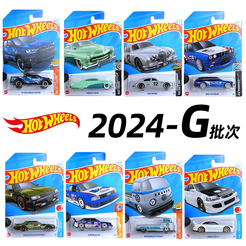 2024G HOT WHEELS 1:64 HONDA CIVIC SI VW T2 porsche 911 audi nissan skyline r30 bmw m3 wagon jaguar mk1 ford diecast car model