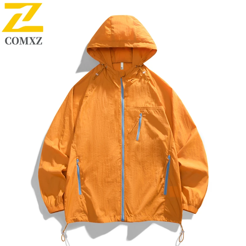 Japanese Harajuku Sports Jacket Men's Summer Casual Loose Lightweight UV Sunscreen Windbreaker Women's Travel Multicolor Coat