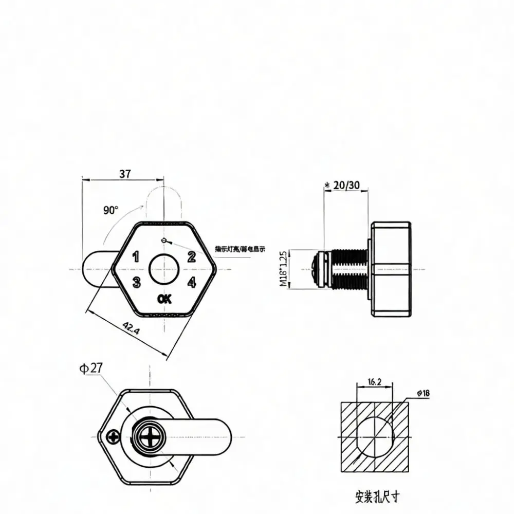Keyless Fingerprint Cabinet Lock For Dubei Smart Electronic Drawer Security Padlock Zinc Alloy Furniture Office Storage