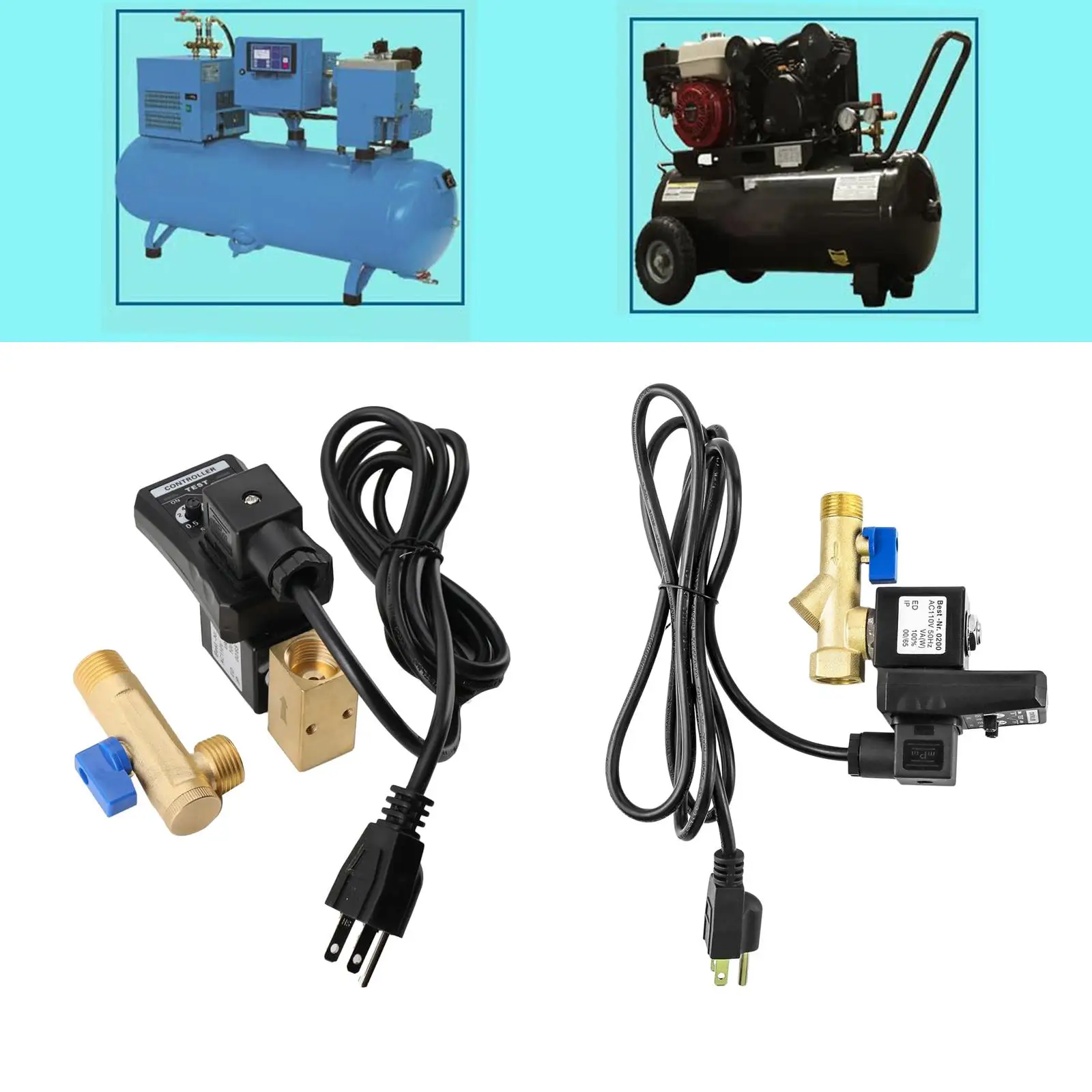 Válvula de drenaje de condensado temporizada automática Válvula de drenaje electrónica confiable 110 V Fácil instalación Eficiente de acción directa bidireccional