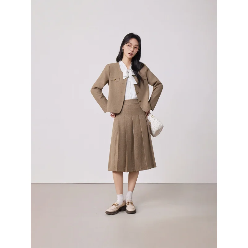 

Женский профессиональный костюм, новая осенне-зимняя модель, комплект из пиджака и юбки для работы и собеседований, элегантный наряд.