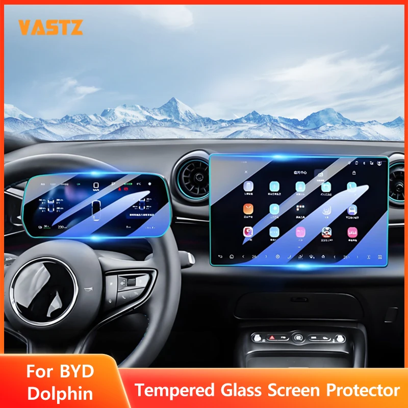 VASTZ Tempered Glass Screen Protector Film For BYD Dolphin 2025 Scratch Resistant Car Navigation Dashboard Instrument HD Panel