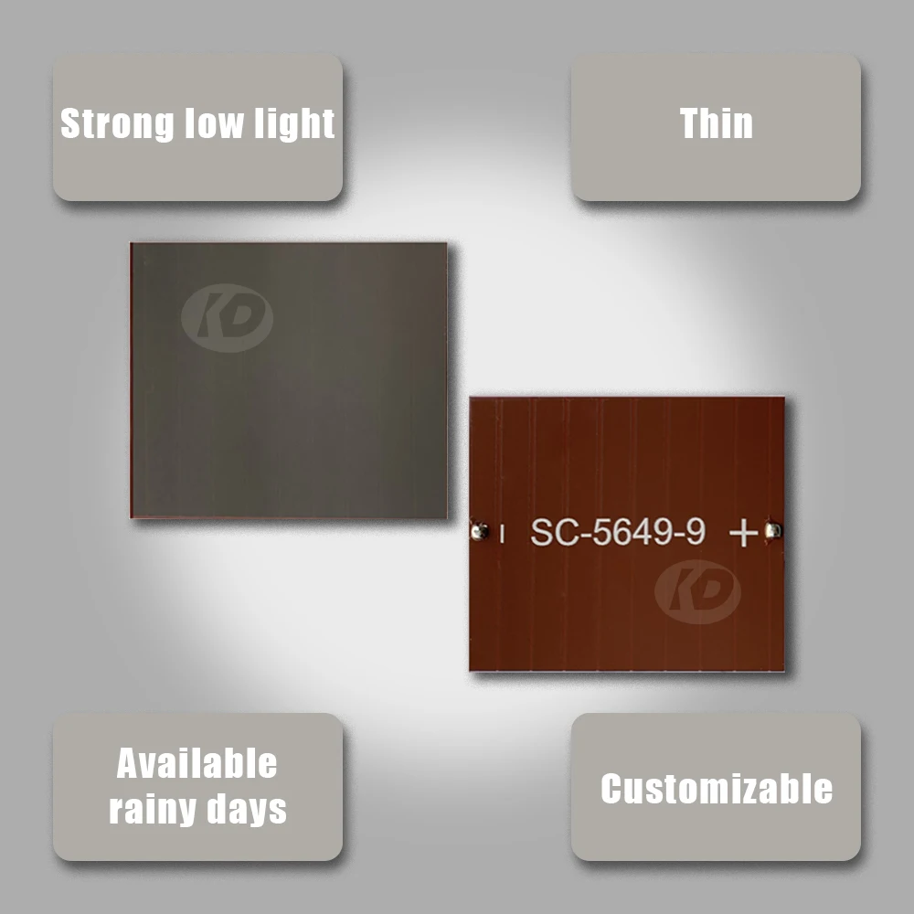 

3.4V 19.8μA 56×49mm Dim Light Solar For Indoor Panels Solar Cells Amorphous Solar Cells 9Cells Thin Film 20pieces