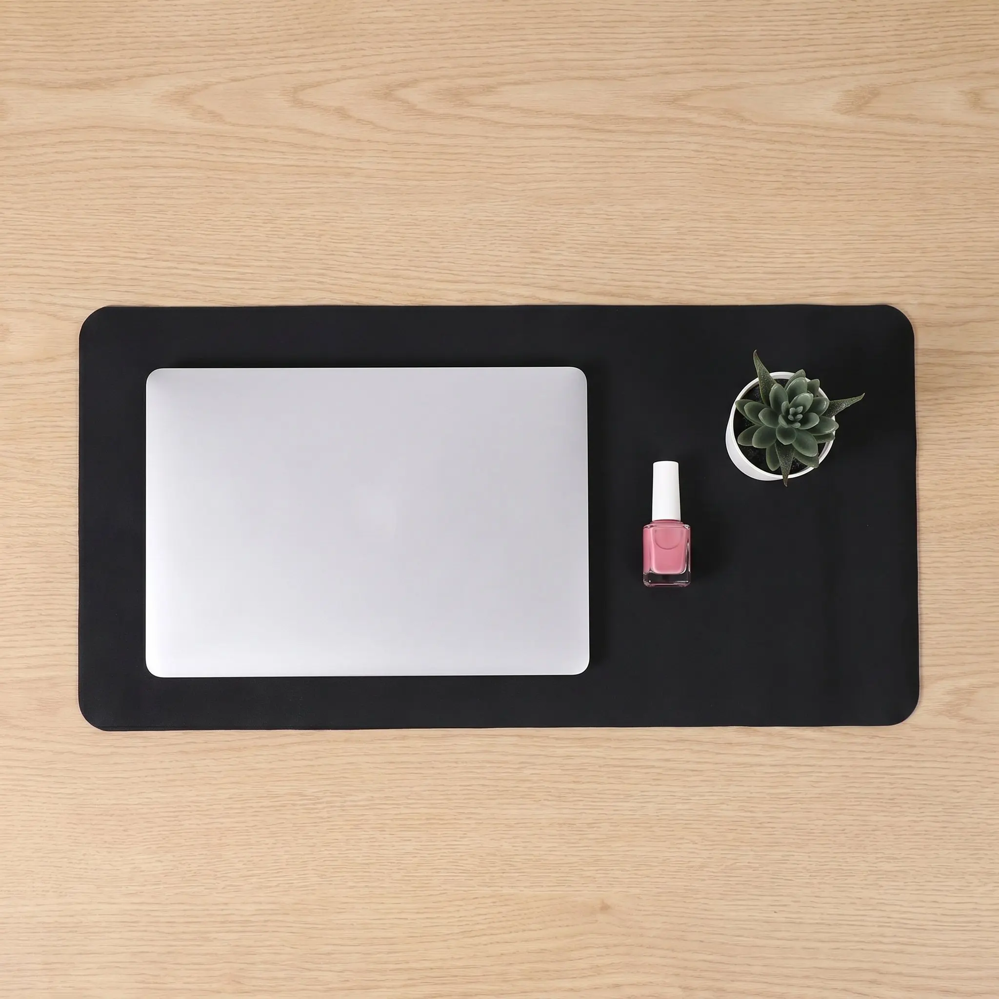 Foldable Manicure Table Mat Black Nail Double Sided Arm for Beginners Makeup Artist