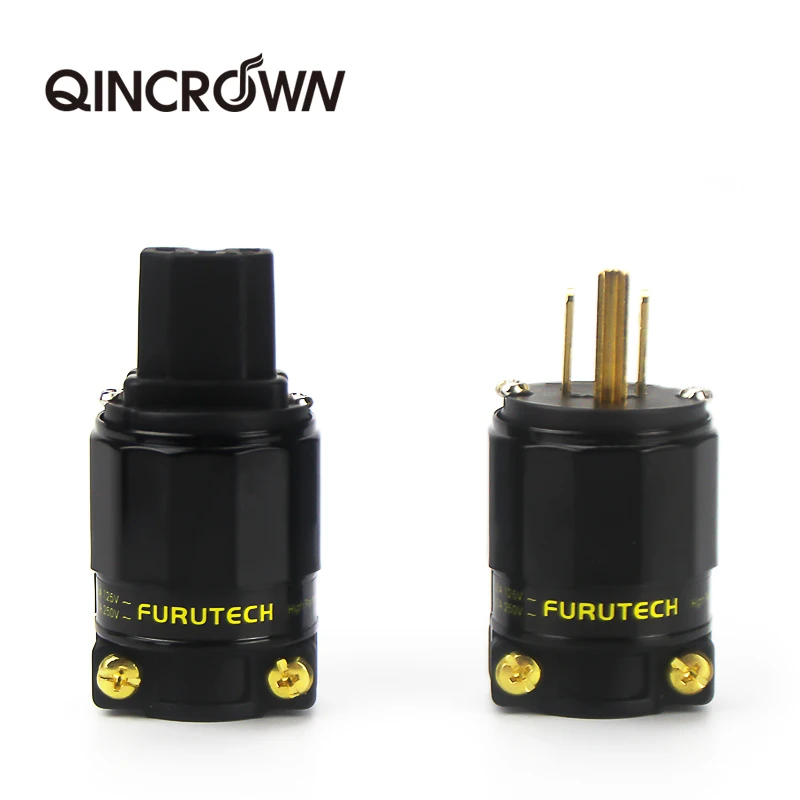 FURUTECH FI-11M-N1 / FI-11-N1(G) Audio Power Plug 24K Gold plated IEC Connector plug 1set/2pcs 15A/125V Hifi MATIHUR