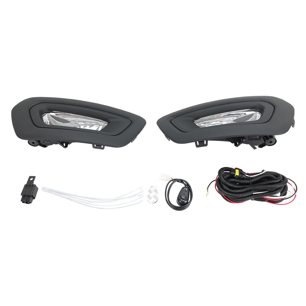 

Fog Lights SET For Ford Transit 2020-2024 Left & Right Fog Lights W/Bezels Covers+Bulbs+Wiring halogen foglamp headlight frame
