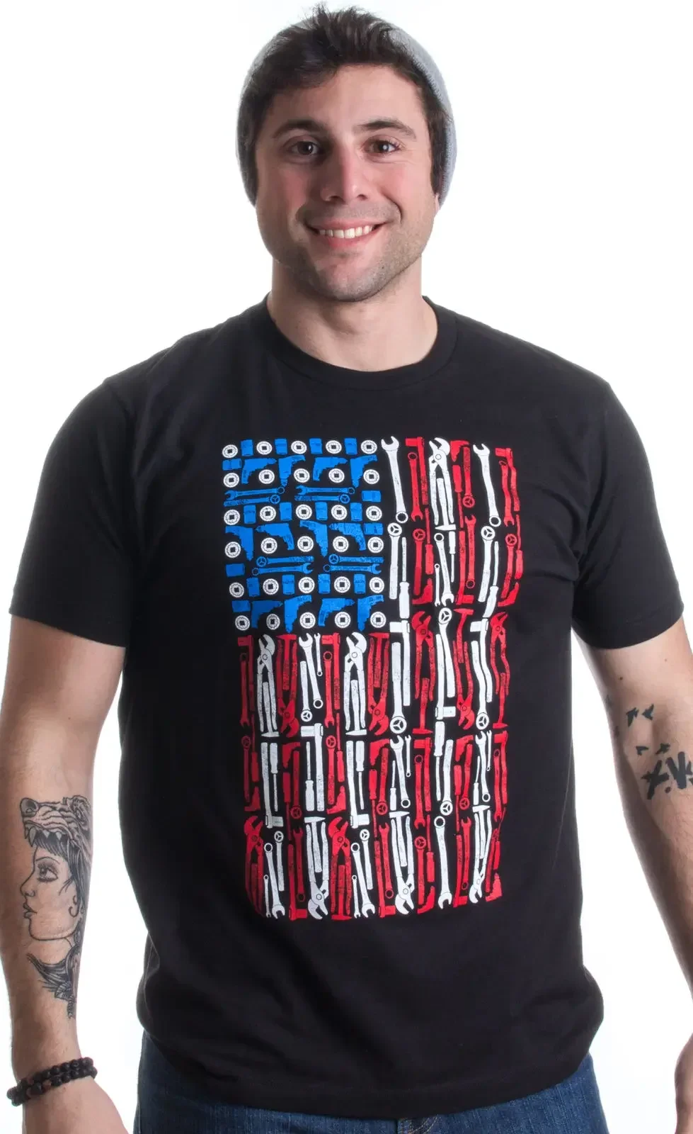 

Made of Tools American Flag Mechanic Gift T-Shirt 100% Cotton O-Neck Summer Short Sleeve Casual Mens T-shirt Size S-3XL