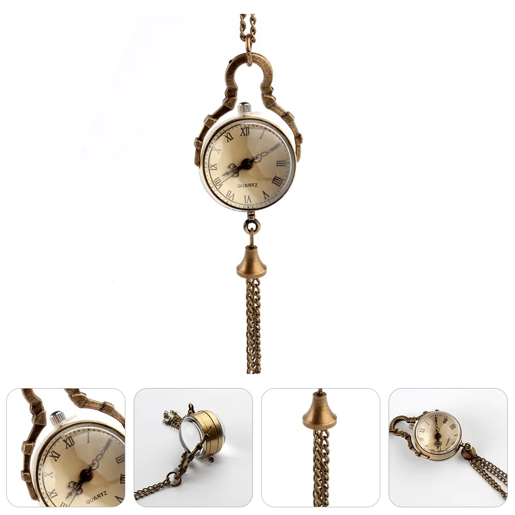 

1pc Vintage Pocket Watch Retro Waist Hanging Chain Watch Quartz Movement Alloy Glass Decorative Clothing Accessory For Men Women