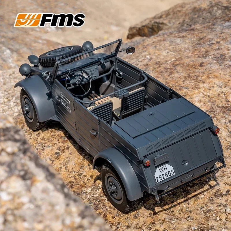 Fms Type82 Kubelwagen 1/12 RTR RC Car symuluje elektryczny model samochodu zdalnie sterowanego napęd na cztery koła zabawki chłopięce o zmiennej