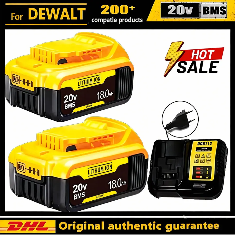 Batterie Lithium-ion originale pour DEWALT 18.0AH DCB609 18V 20V, pour Dewalt DCB204 DCB205 DCB206 DCB609 DCB184 DCB200