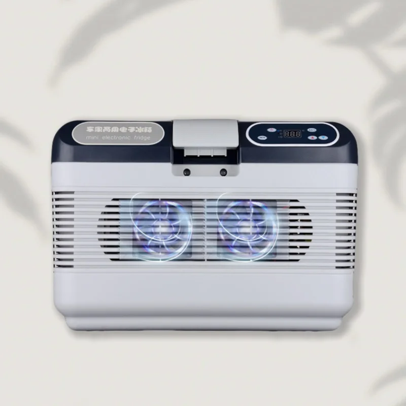 12 L Dual-Core Semiconductor Mini Compact Car and Home Refrigerator Portable Dual-Purpose Ice Maker