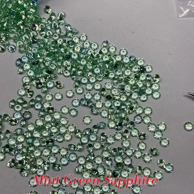 Saphir de laboratoire Morgan Orage Royal Blue Paraiba Fante Lab Yellow Sapphire rond 3,0 mm 50 pièces/paquet pierres en vrac pour la fabrication de bijoux