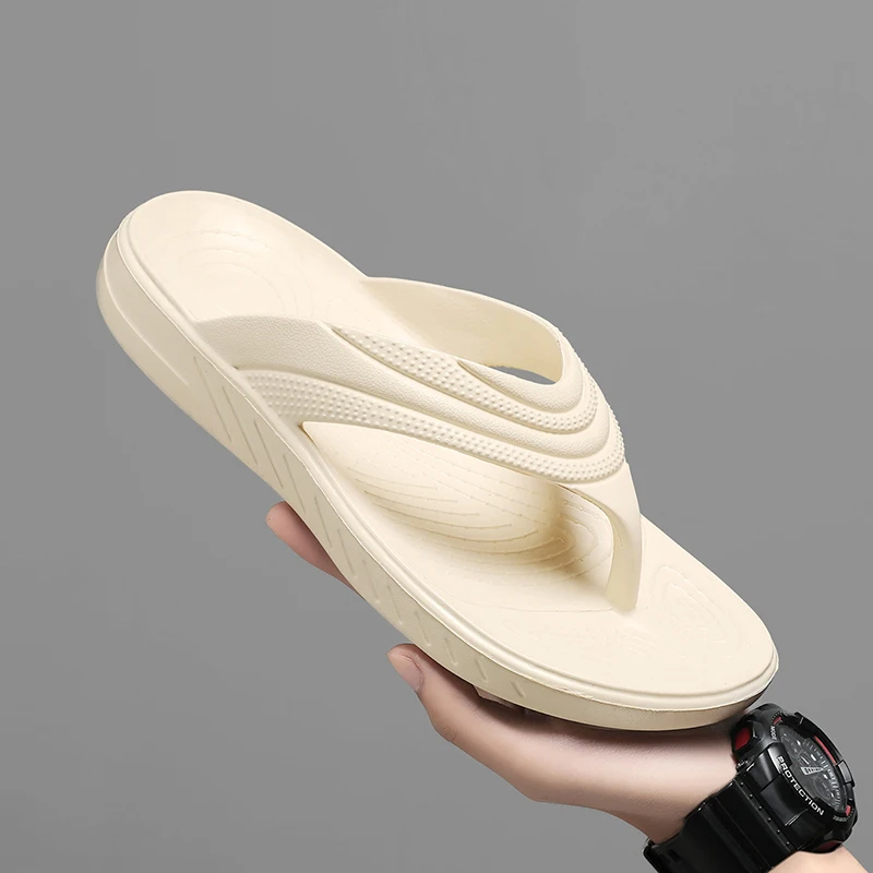 Men's Flip Flops EVA Summer Flat Slippers Casual Beach Shoes Lightweight Clogs Non Slip Outdoor Soft Footwear Man Slippers