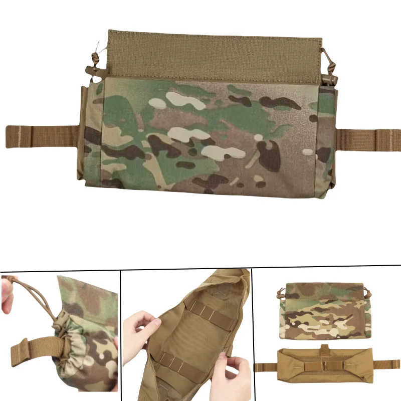 Tactical vest expansion lower abdomen medical kit, large capacity portable quick release FC emergency kit