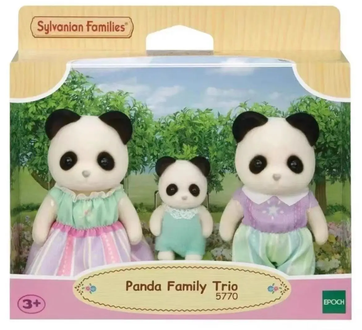 Sylvanian Families 애니메이션 피규어 Ternurines 액션 피규어 그림 초콜릿 토끼 팬더 가족 아기 맞춤형 크리스마스 선물