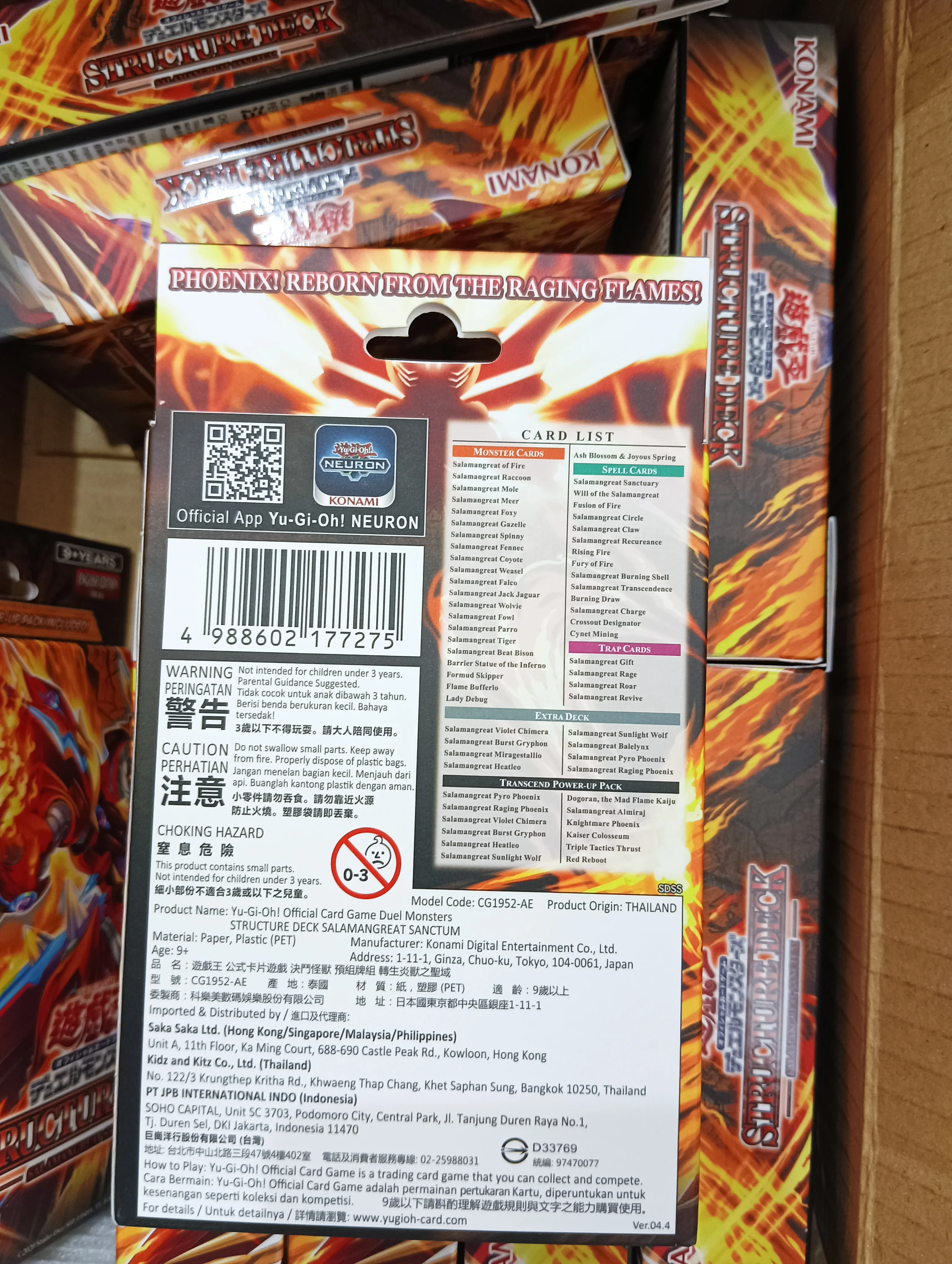 New Original Card Game Yu Gi Oh Structure Deck:The Holy Domain SDSS of Reincarnated Flame Beast English SEALED Card Collection