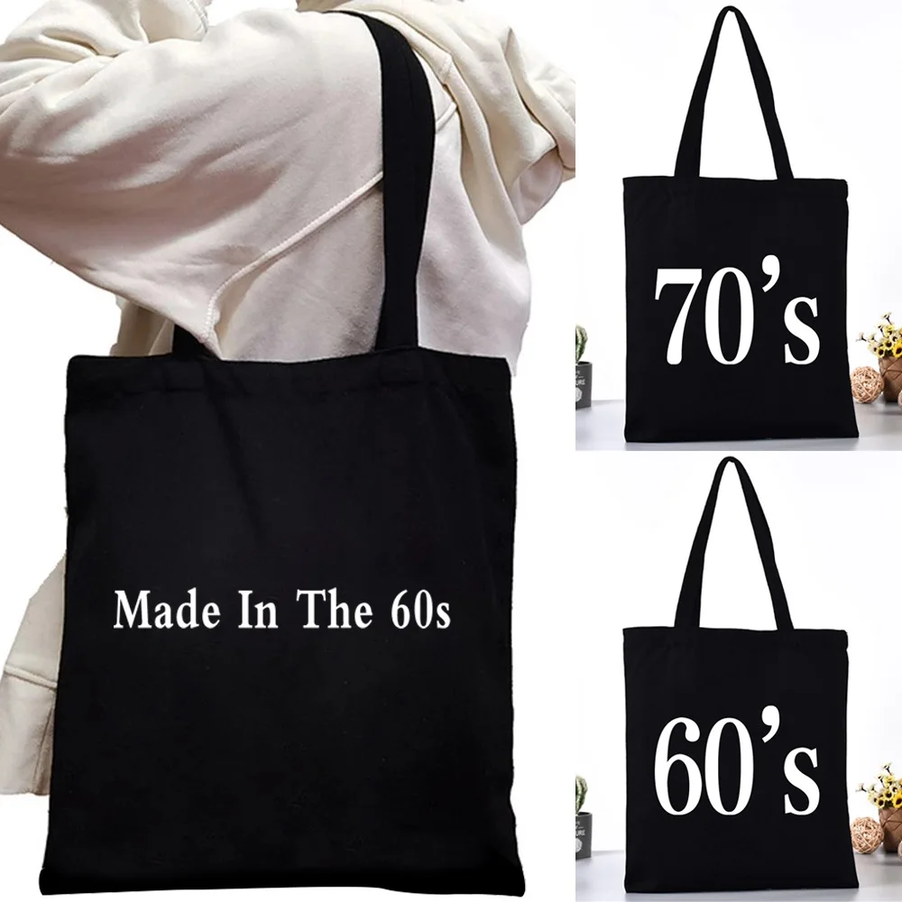 

Single Shoulder Canvas Bag Foldable Shopping Bags Years Series Travel Essential Outdoor Storage Pack High Quality Handbag