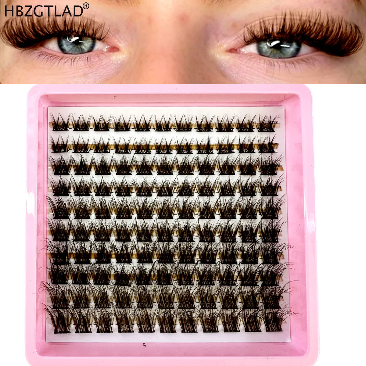 New 10 Rows Black/Brown Lash Clusters Natural Lash Extensions Wispy Eyelash Clusters Dark Brown Cluster Eyelash Extensions