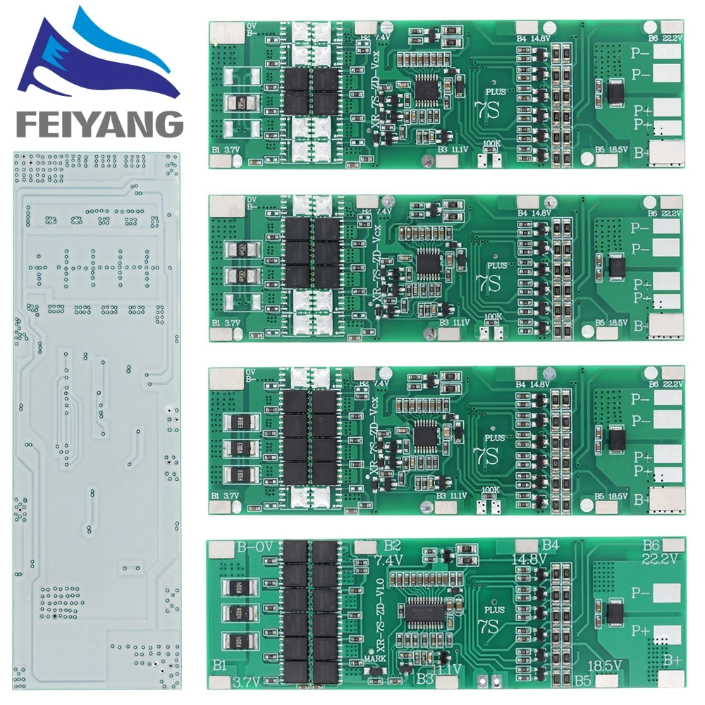 SAMIROB BMS 7S 24V 10A 15A 20A 30A Li-ion 18650 Battery Charge Board With Balance Function Short Circuit /Temperature Protection