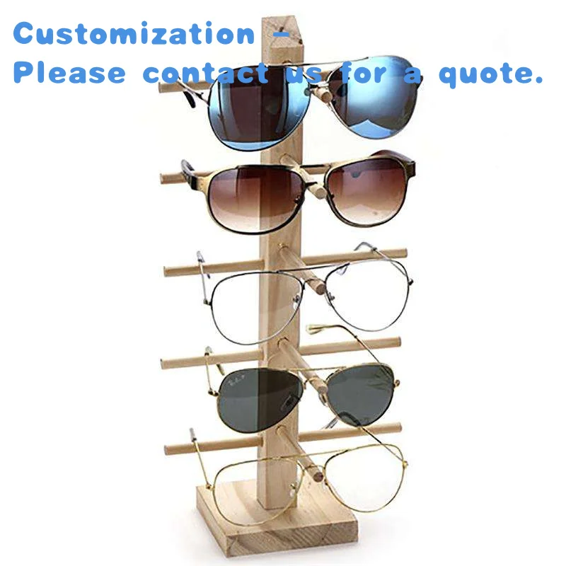 

custom.Solid Wood Multi-Layer Sunglasses Stand Multi-Pair Jewelry Display Stand Efficient Store Storage