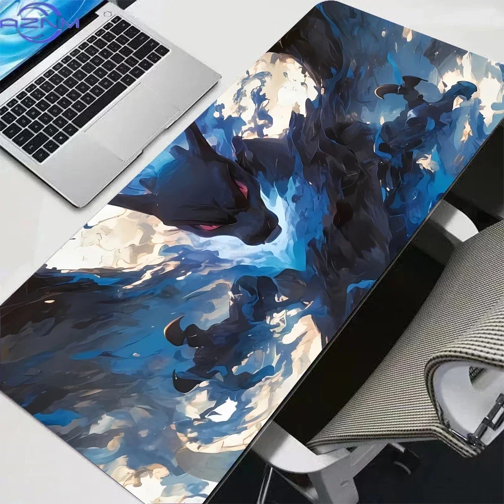 Alfombrilla de ratón grande para juegos con diseño de Pokémon: alfombrilla XXL para teclado, alfombra de anime para PC, accesorio para mesa de juegos.