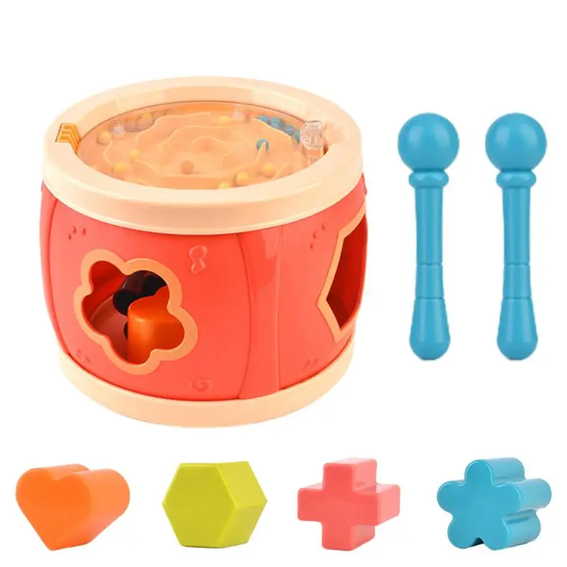 Toddler Drum Set Kids Portable Children Drum Percussion Music Tissue Box Instrument For Boys And Girls Age 6+ Toys Kid Baby Game