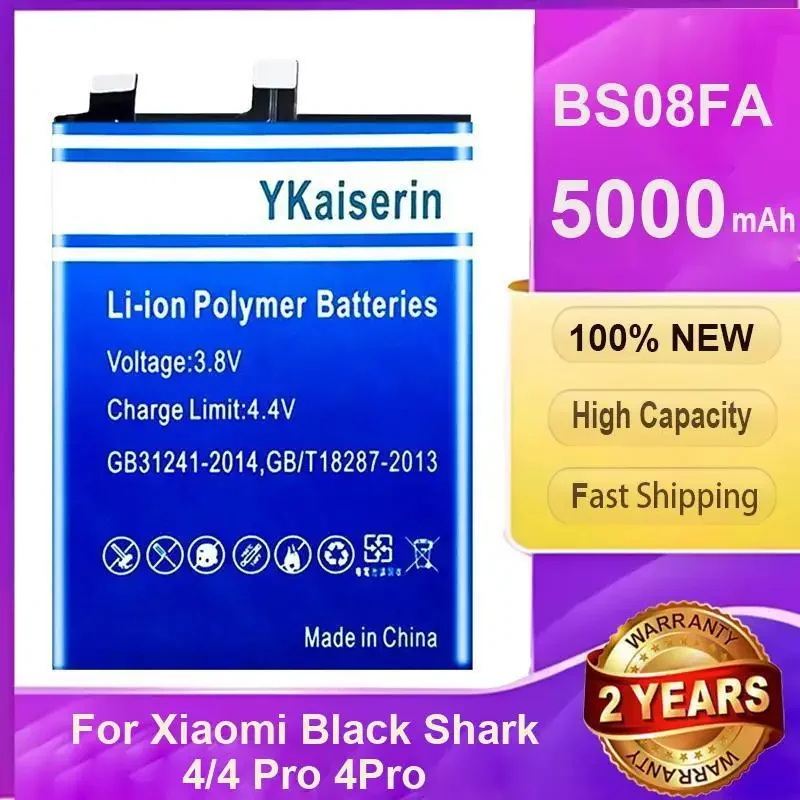 

BS08FA Prolonged Performance 5000mAh Mobile Phone Battery For Xiaomi Black Shark 4 4 Pro