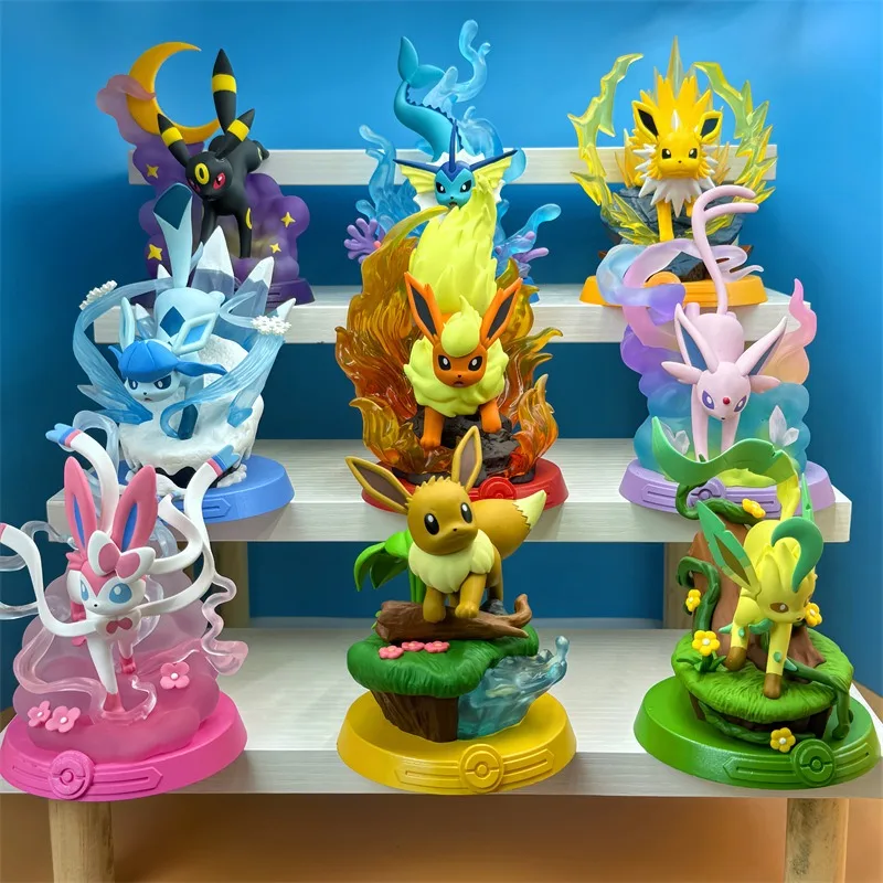 Eevee Sylveston Umbreon Adventure 9 Borse Monster Blind Box Action PVC Doll Collezione di giocattoli a sorpresa Regalo per i fan