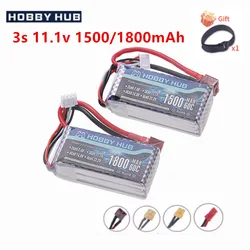 11.1V 1500mAh 1800mAh 60C LiPo Battery For RC Helicopters Airplane Car Boat Spare Parts 3s Battery With Deans T XT30 XT60 Plug