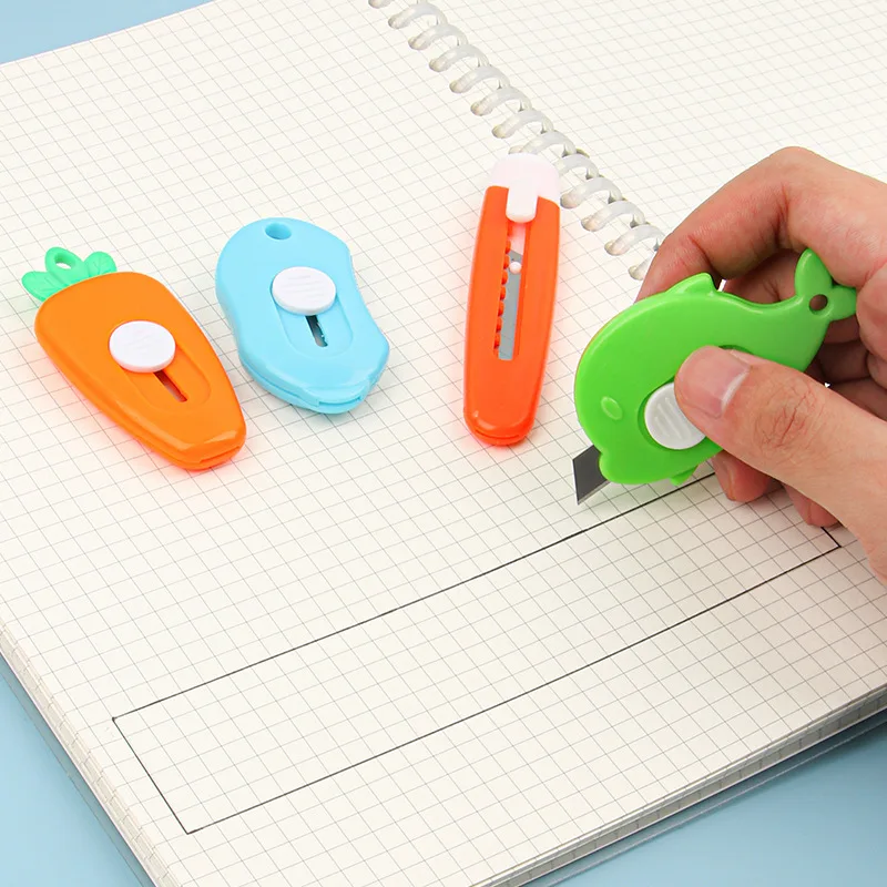 

Portable Mini Safety Utility Knife Whale Carrot Design Paper Letter Box Opener Student Office Stationery