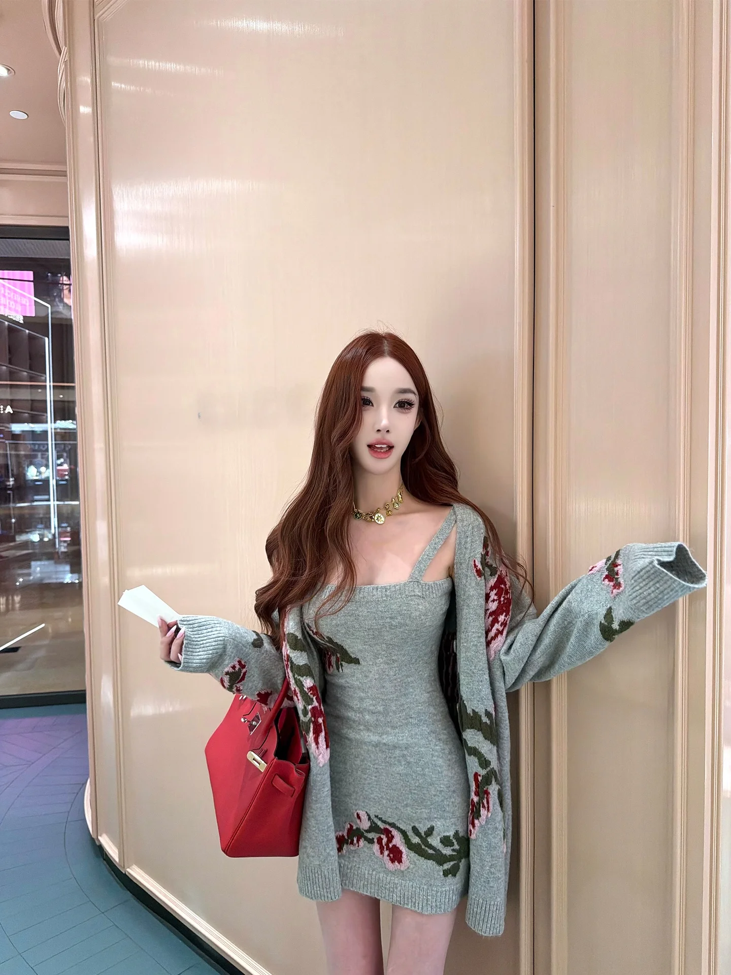 

Vera Moon New Chinese Style Embroidered Open Cardigan Strap Dress Set Women Spring Summer Breathable Casual Loose Fit Two Pie...