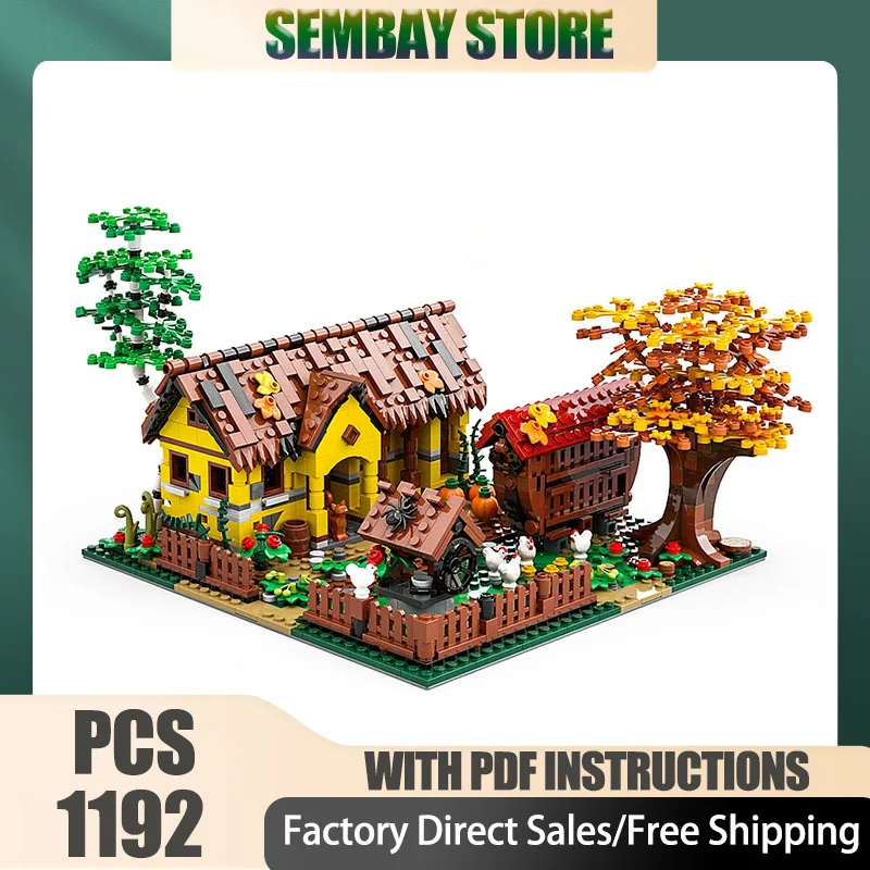 

City Street View Moc Building Bricks Modular Old Country House Model Technology Blocks Christmas DIY Toy Construction Gifts