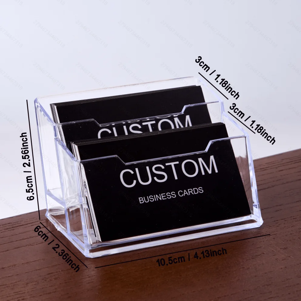 200/500/1000 قطعة بطاقات قابلة للتخصيص، بطاقات عمل مخصصة مع صندوق تخزين أكريليك، دعوات شكر مقاومة للماء #2