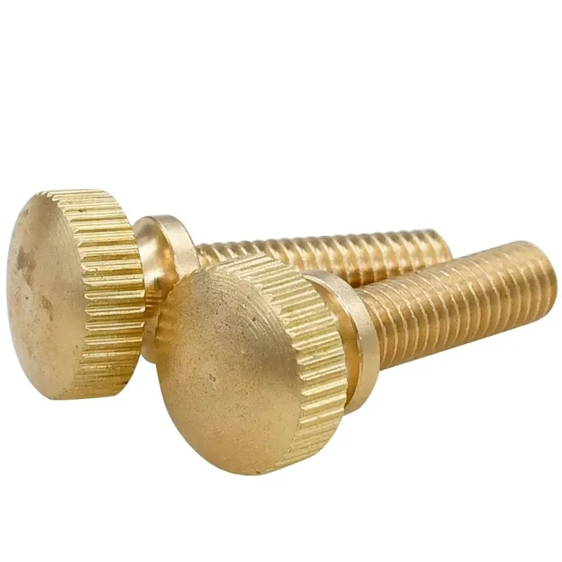 M3-m10 Copper Knurled Thumb Screws / Hand Tighten Brass Twist Screws For Computer Chassis & Electronics